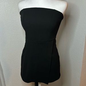 Papaya Black Romper Strapless